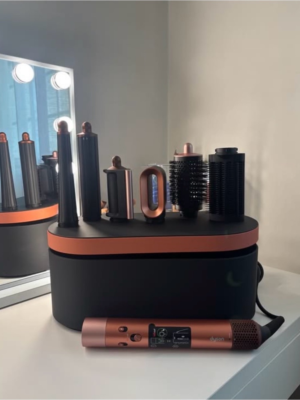 Dyson copper and black multi‑attachment hair styler set